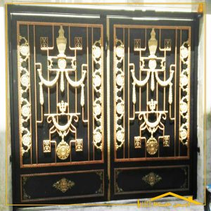 درب ورودی فلزی ساختمان درب حیاط با پروفیل