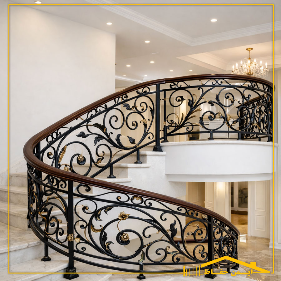 ساخت نرده پلکان و حفاظ رمپ 2 ساخت نرده و حفاظ پلکان