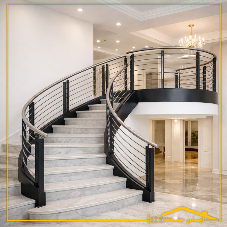 ساخت نرده پلکان و حفاظ رمپ 3 ساخت نرده و حفاظ پلکان